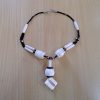 white pendant necklace