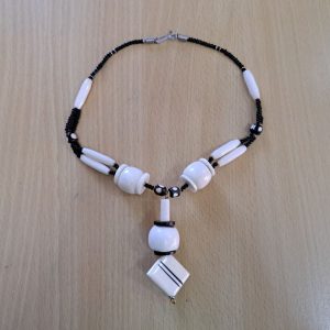 white pendant necklace