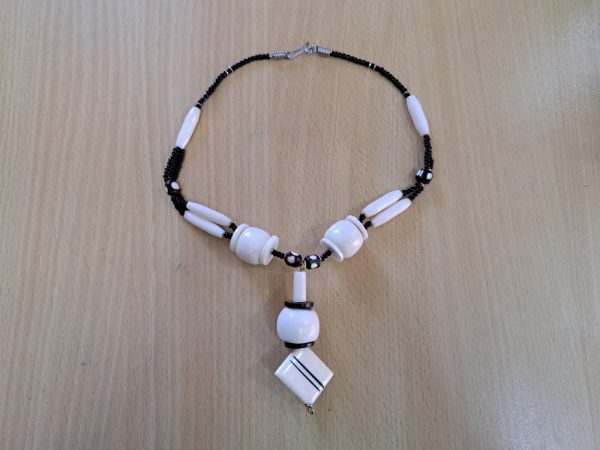 white pendant necklace
